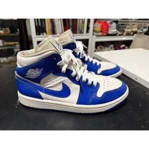 Nike Air Jordan 1 Retro Mid 'Kentucky Blue' Women's 8.5 - BQ6472-104